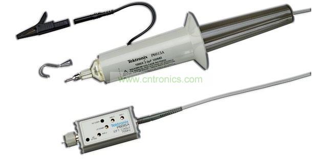 針對高壓測量推出的泰克P6015A是一種額定電壓高達(dá)20kV DC、峰值電壓可達(dá)40kV(100ms脈寬)的單端無源探頭