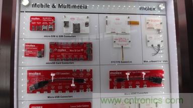Molex MicroSIM、MicroSD、MicroUSB和MicroHDMI連接器