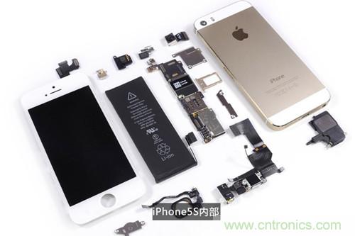 土豪金iPhone 5S拆解：內(nèi)部結(jié)構(gòu)升級(jí)，維修難度增加
