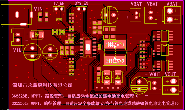 CS5350/CS5328 太陽能板供電鉛酸蓄電池、磷酸鐵鋰電池、鋰電池充電管理IC系列