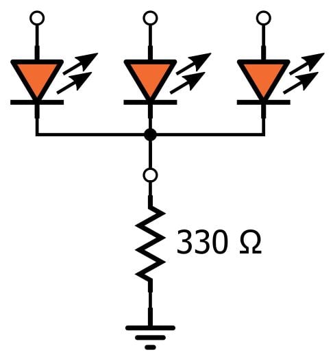 LED 陣列：一個電阻器還是多個？