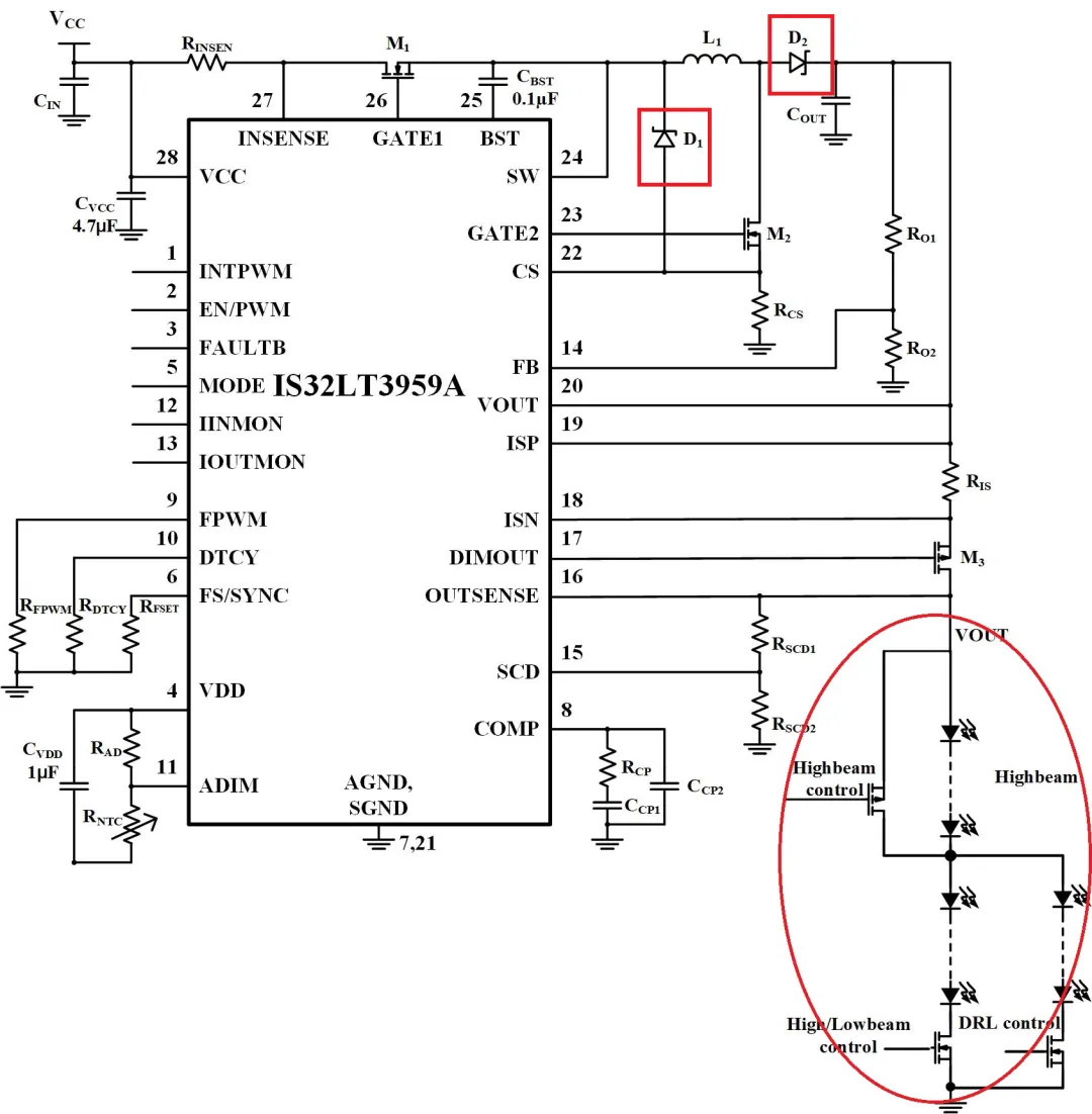 如何解決單芯片驅(qū)動HB/LB/DRL,LED負(fù)載切換電流過沖？