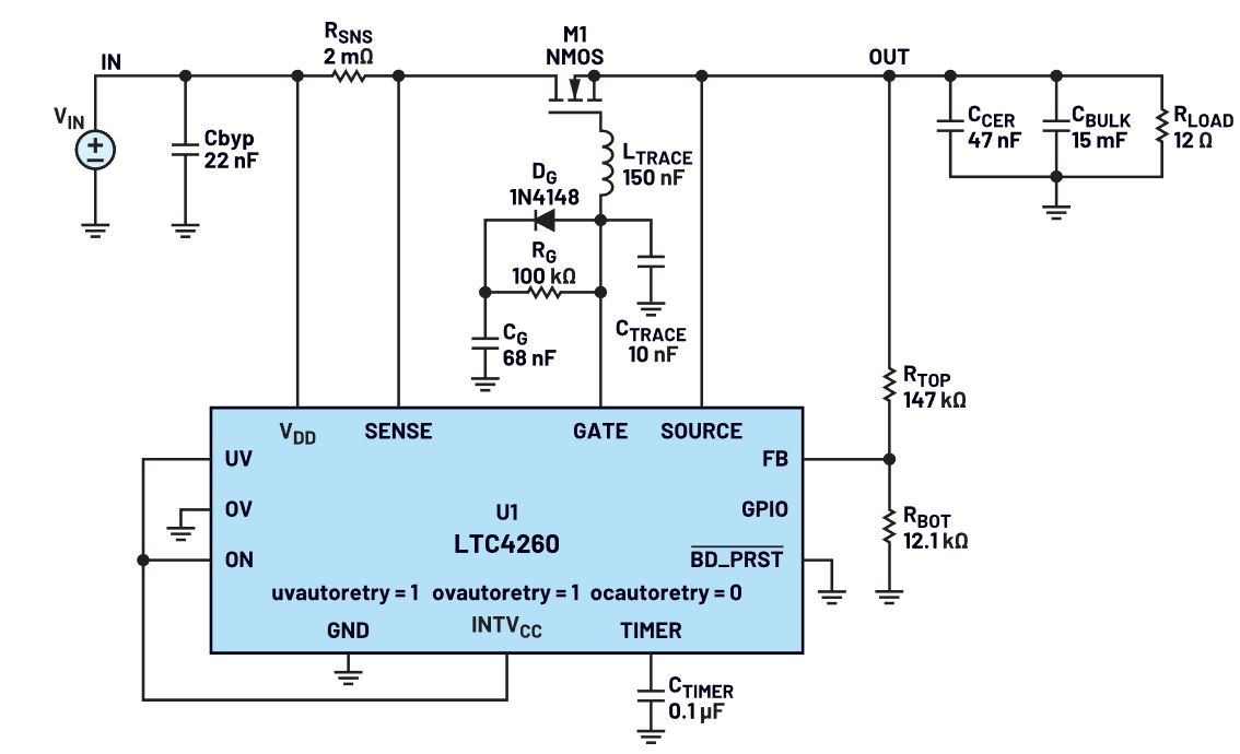 我的熱插拔控制器電路為何會振蕩？